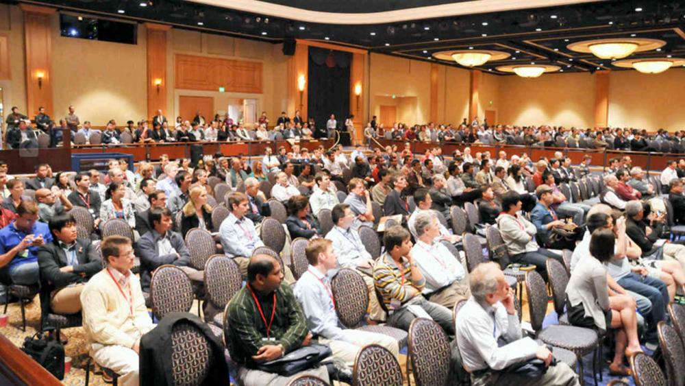 People seated in auditorium